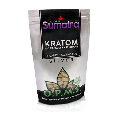 Opms Silver Red Vein Sumatra Kratom Capsules Online Warehouse