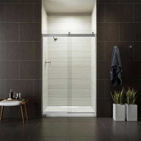 Kohler Levity 48 In X 74 In Semi Frameless Sliding Shower Door In