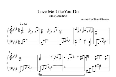 Love Me Like You Do Ellie Goulding Sheet Music