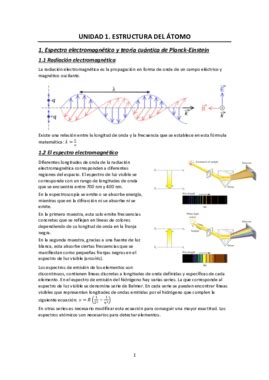 Unidad 1 Estructura del átomo pdf