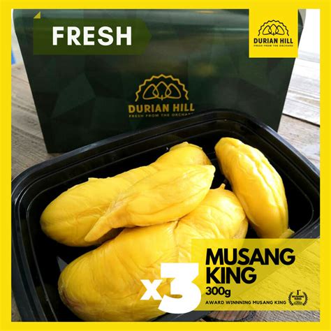 Fresh Musang King Pulp 300g X 3Trial Pack Durian Hill