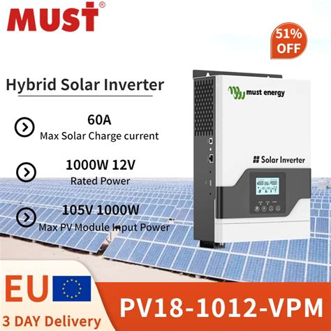 Must Energy Poland Pv18 Vpm 1kw High Frequency Mppt 70a Hybrid Solar