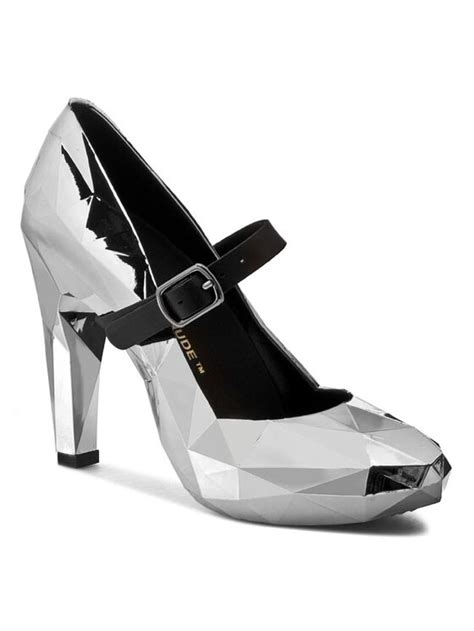 United Nude Półbuty Lo Res Pump 1002914121 Srebrny Modivo pl