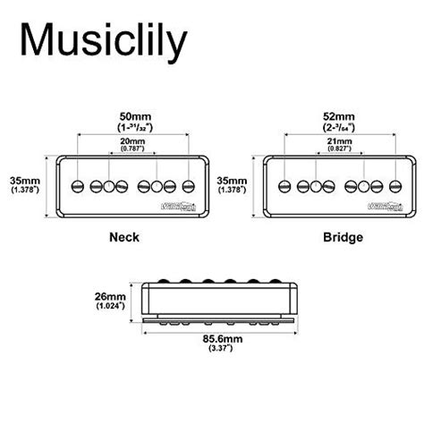 Wilkinson M Series Stacked P Soapbar Ceramic Magnet Humbucker Sized