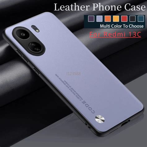 Casing For Redmi 13c 13 C Redmi13c 4g 2023 Xiaomi Pu Leather Texture