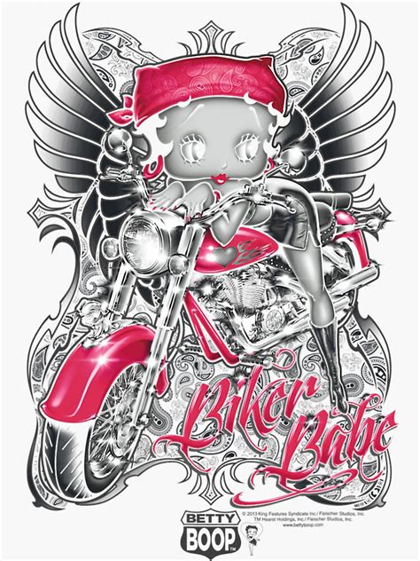 Betty Boop Biker Babe Sticker For Sale By Goldtooth0 Redbubble