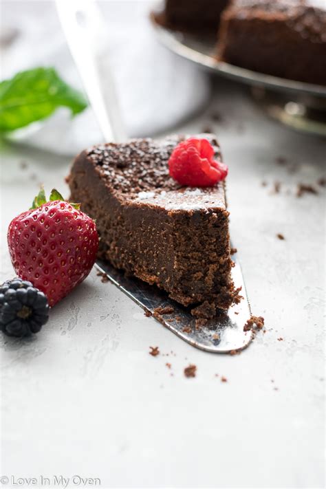 3 Ingredient Flourless Chocolate Cake Love In My Oven