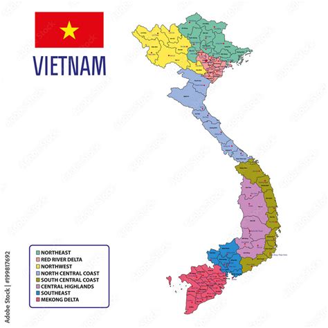 Vietnam Vector Map Stock Vector Adobe Stock