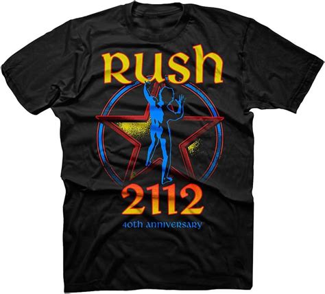 Rush 2112 40th Anniversary Starman Logo Adult T Shirt