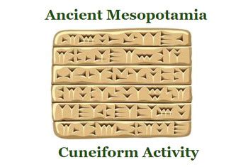 Ancient Mesopotamia Cuneiform Activity by The Helping Teacher Friend