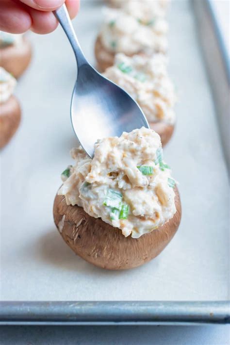 Cheesy Crab Stuffed Mushrooms Recipe Evolving Table