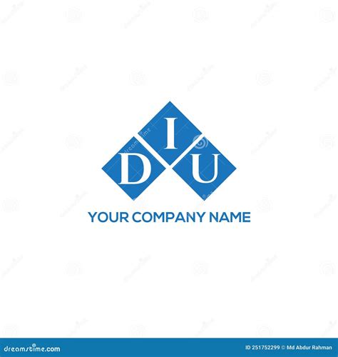 DIU Letter Logo Design On WHITE Background. DIU Creative Initials ...