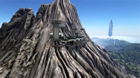 Ark Survival Evolved Future Tek Mountain Side Bunker Base Youtube