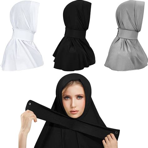 3 Pieces Snap Hijab Soft Islamic Turbans For Women Muslim Hijab