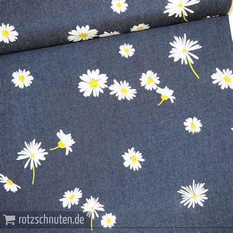 ART GALLERY Denim Prints leichter Jeans mit Blüten Rotznasen