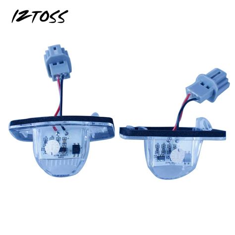 IZTOSS 2PCS LED License Plate Lamp 18 SMD 3528 For HONDA JAZZ Fit