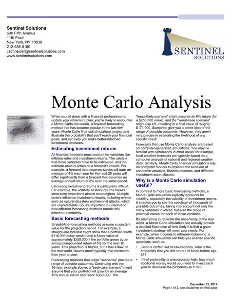 Monte Carlo Analysis Pdf