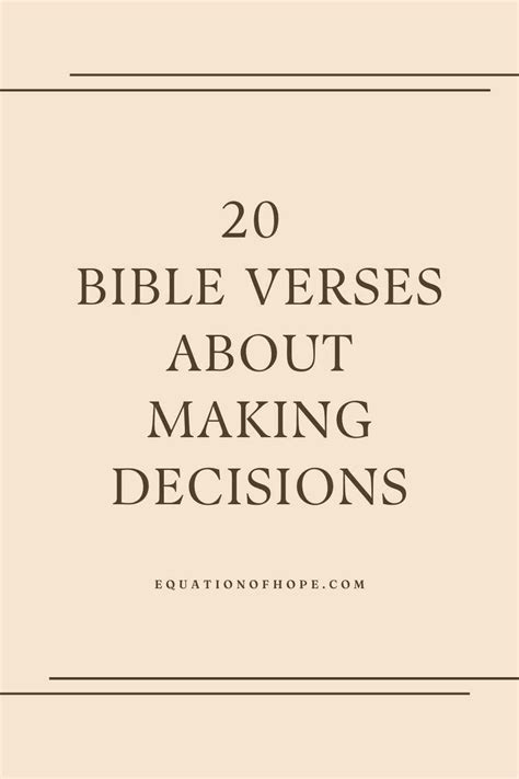 Bible Verses About Making Decisions Artofit