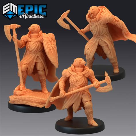 3D Printable Barbarian Winter Set Ice North Lands Encounter Frost