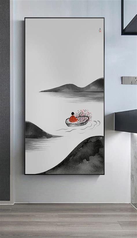 新中式装饰画 高清喷绘，晶瓷画 In 2024 Urban Art Painting Zen Decor Decorative Painting