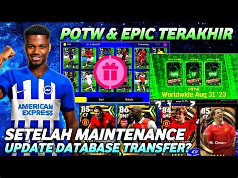 SETELAH MAINTENANCE RESMI POTW BROKEN EVENT TERAKHIR DI EFOOTBALL