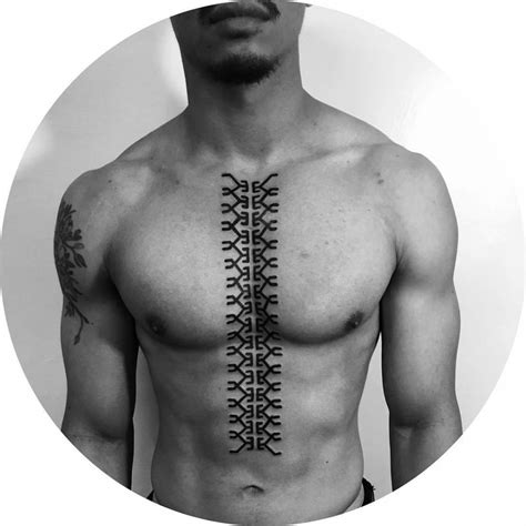 Sternum Tattoo Ideas Men