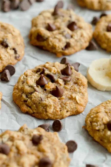 Banana Oatmeal Chocolate Chip Cookies Greens And Chocolate