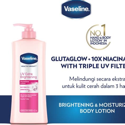 Vaseline Healthy Bright UV Extra Brightening GlutaGlow Lotion Shopee