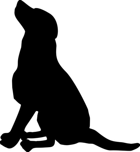 Sitting Lab Dog Outline