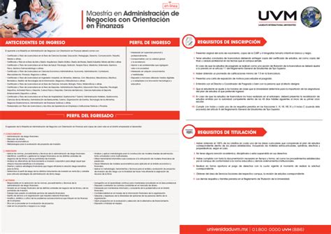 Maestria En Administracion De Negocios Con Orientacion En Finanzas OL