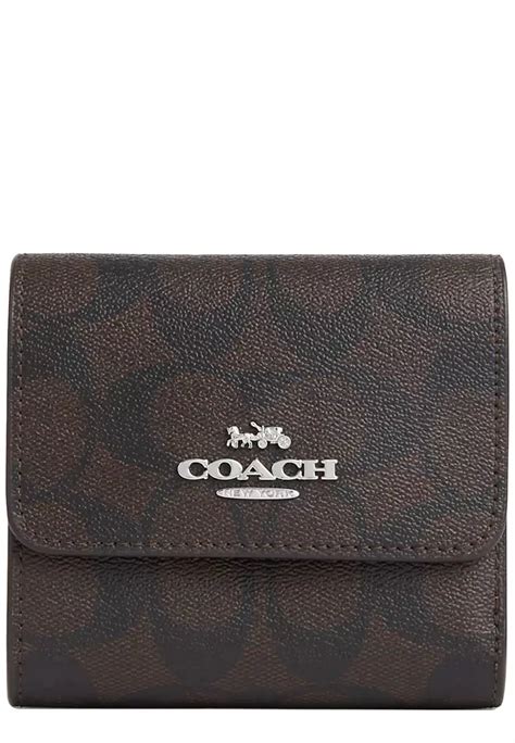 Buy Coach Coach Small Trifold Wallet In Signature Canvas With