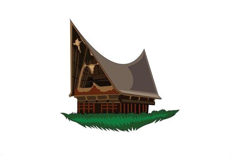 Raditional House Toba Sumatera Indonesia Vector In 2024 Vector Art