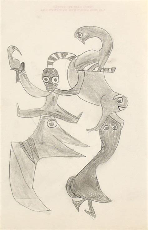 COMPOSITION (ACROBATIC ANIMALS) - Feheley Fine Arts - Inuit Art Gallery