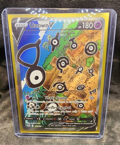 Pokémon TCG Unown V Sword Shield Silver Tempest 177 195 Holo Ultra