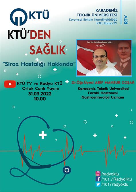 KTÜ den Sağlık Siroz Hastalığı Hakkında Dr Öğr Üyesi Arif Mansur