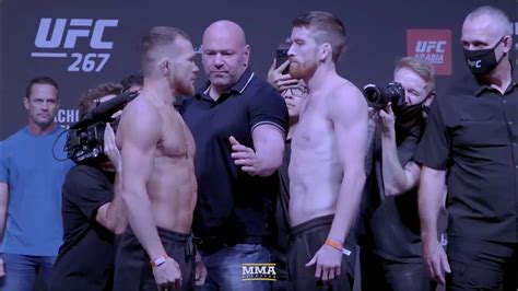 Petr Yan Vs Cory Sandhagen Weigh In Staredown Ufc 267 Mma Fighting