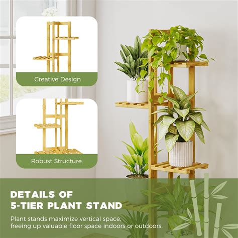 Snapklik Tier Plant Stand Indoor Small Corner Plant Shelf For