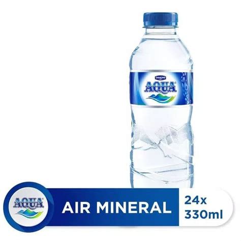 Jual Air Mineral Aqua 330 Ml 1 Dus Isi 24 Botol Shopee Indonesia