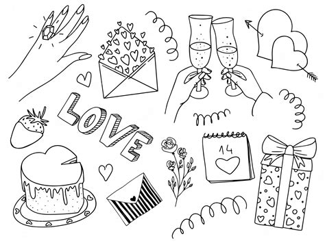 Premium Vector Hand Drawn Doodle For Valentines Day For Banner