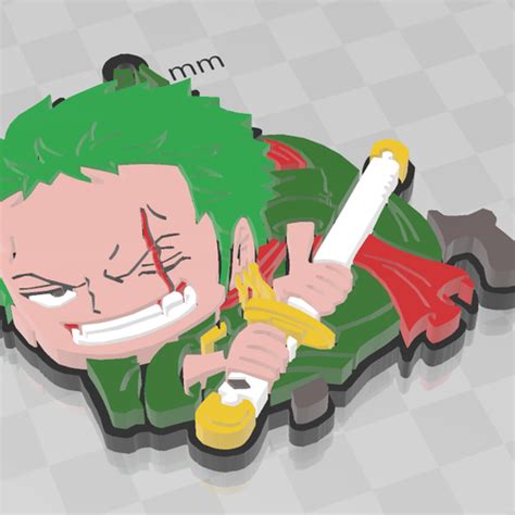 Datei Roronoa Zoro One Piece Schlüsselanhänger herunterladen Modell