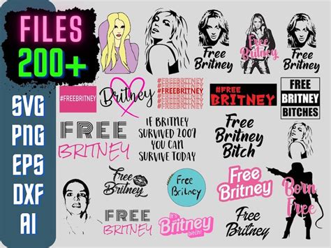 200 Free Britney Spears SVG PNG Bundle Free Britney Cut Files Cricut