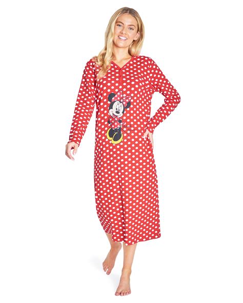 Disney Nighties For Women Long Sleeve Nightdress Minnie Mouse For Sale