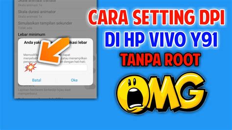 Cara Setting Dpi Hp Vivo Y Youtube