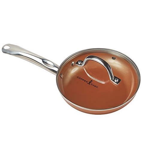 Copper Chef Inch Round Frying Pan With Lid Skillet With Ceramic