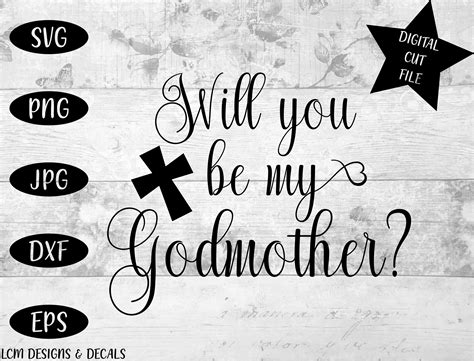 Will You Be My Godmother Graphic By Lcm Designs · Creative Fabrica