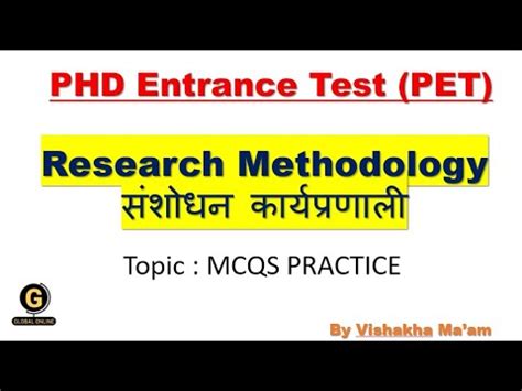 Research Methodology Pet Phd Entrance Exam Practice Mcq S Phd