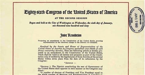 United States Constitution and Citizenship Day: 23rd Amendment