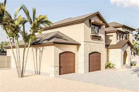 Modern 4 Bedroom Adobe Style Floor Plan Features Soaring Foyer