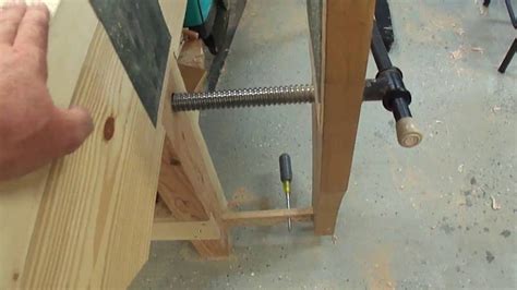 How To Install A Leg Vise In A Work Bench Youtube