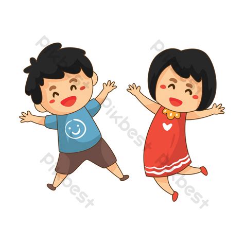 ang bersyon ng kamay na iginuhit ng  ng mga nakatutuwang masayang bata